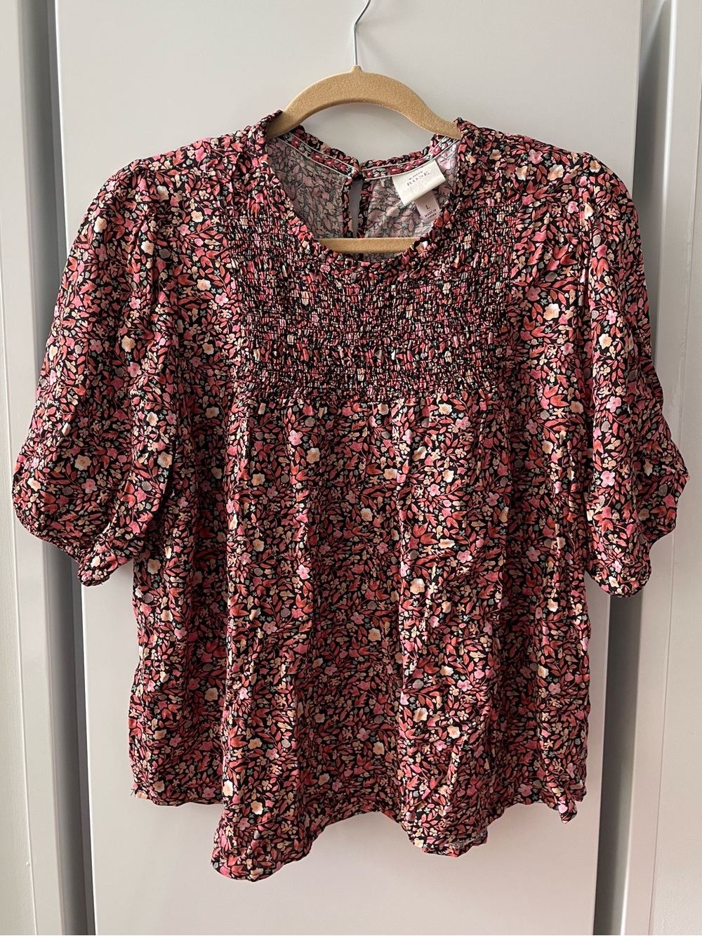 Floral Smocked Bohemian Blouse
